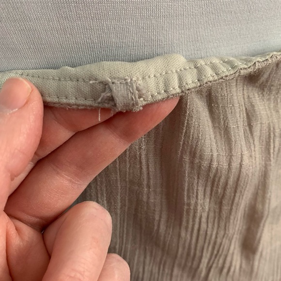 LC Lauren Conrad Maxi Dress Strapless Gauze Embroidery Women’s Size S Taupe Gray - Picture 13 of 16